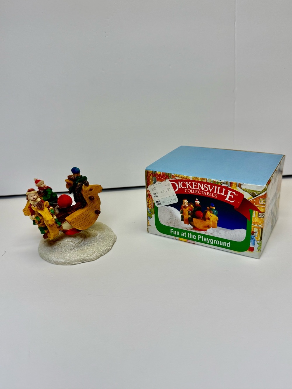 Vintage Dickensville Fun At The Play Ground merry-go-round - Retired